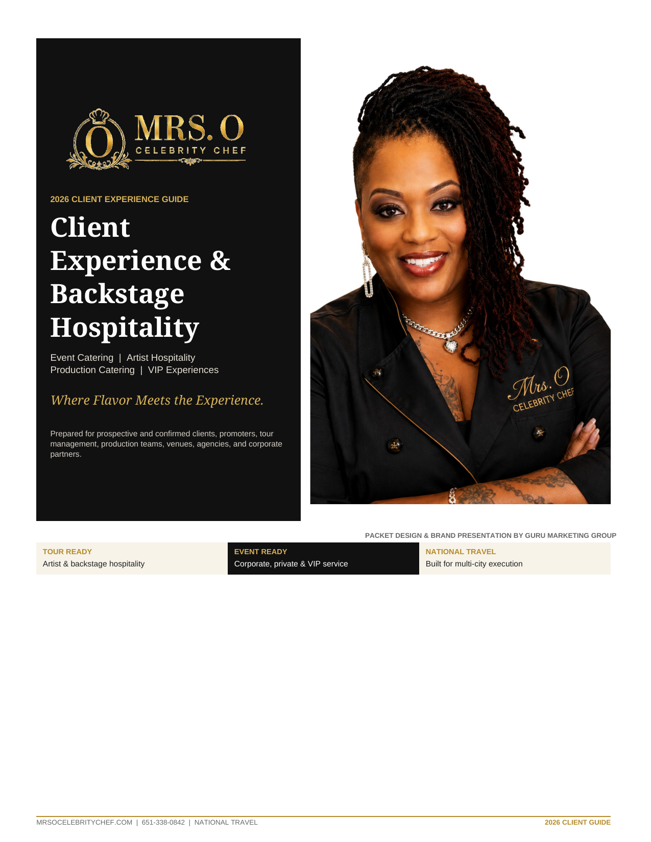 Mrs. O Client Experience and Backstage Hospitality Guide cover