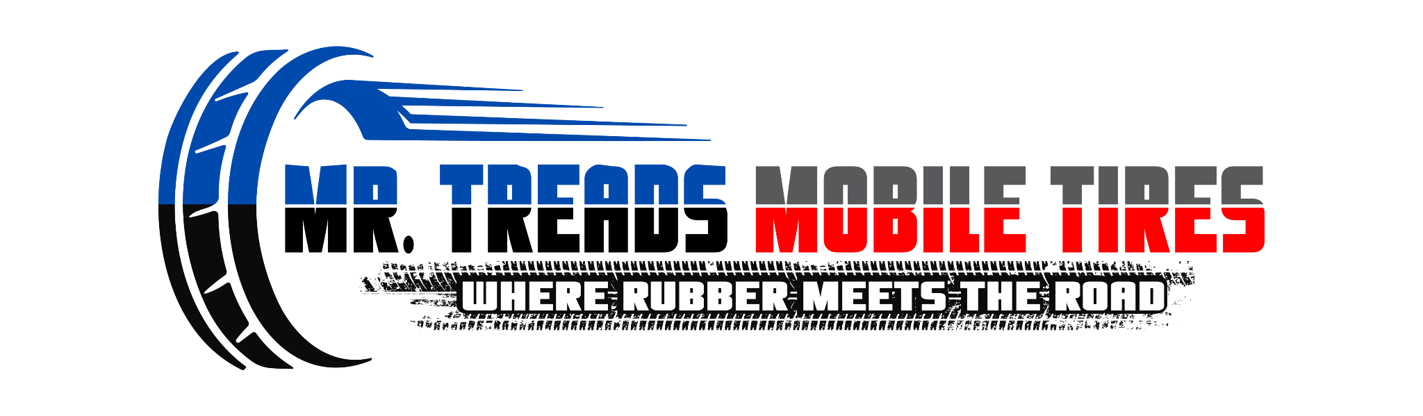 Mr. Treads Mobile Tires rebrand logo