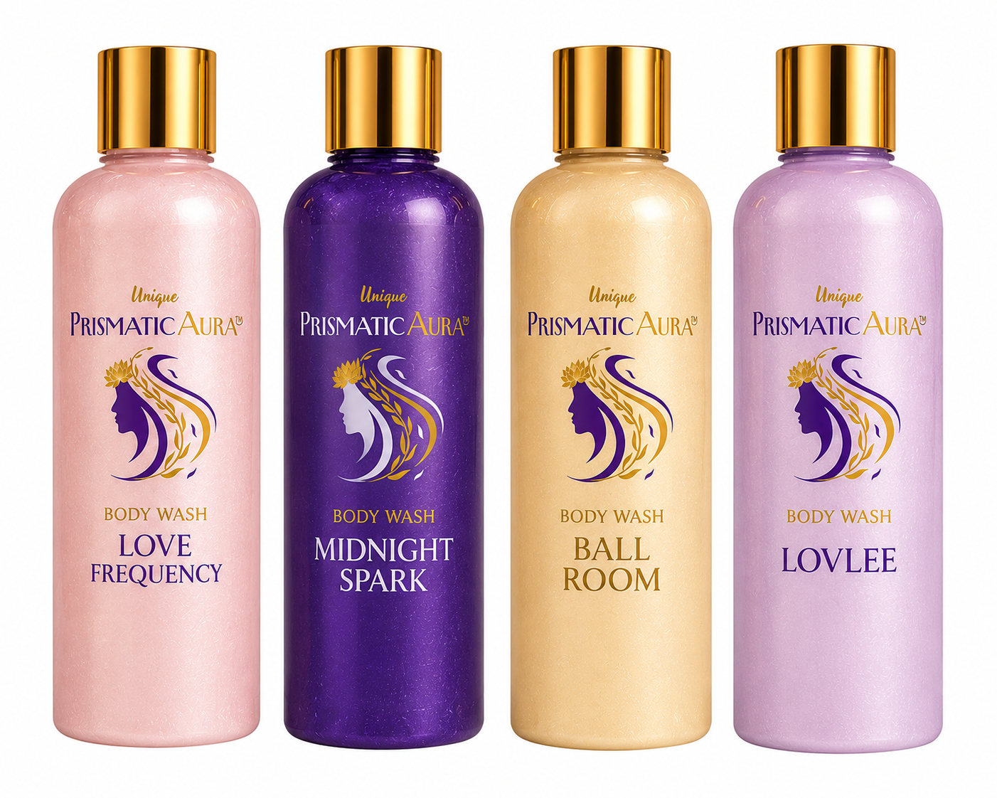 Unique Prismatic Aura body wash collection